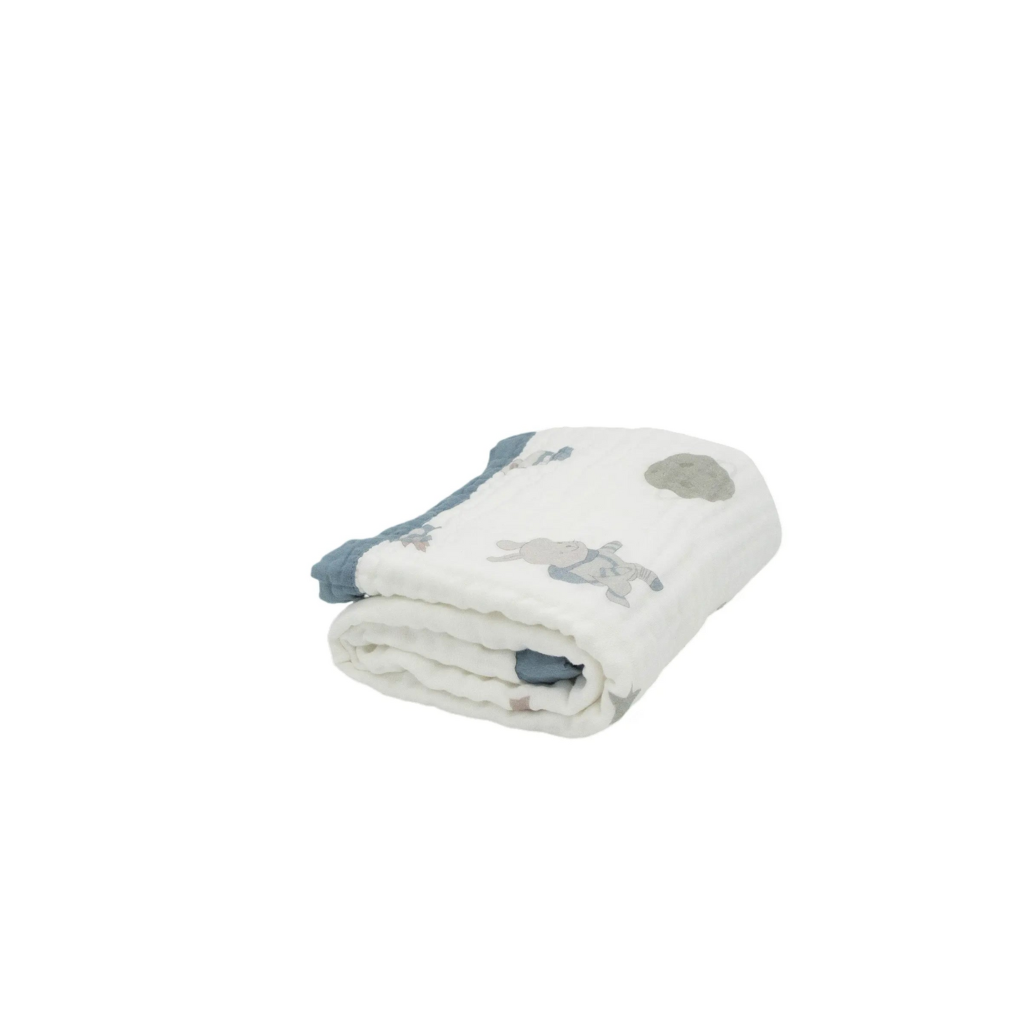 100% Muslin Cotton Baby Blanket – Hoppy Cosmic Space Bunny Print for Newborns & Toddlers My Store