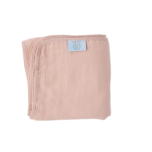 100% Muslin Cotton Blanket – Coral Pink Solid (Available in Two Sizes) Snuggle Buds
