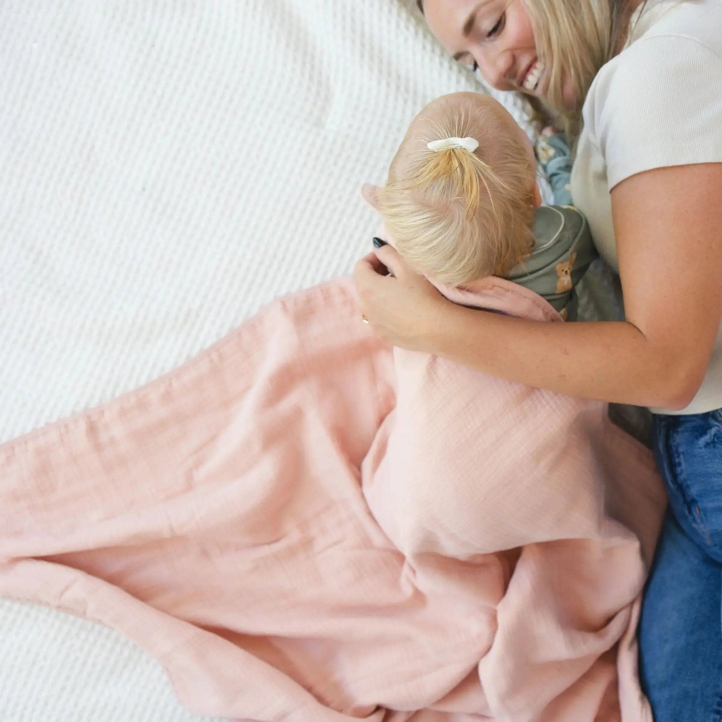 100% Muslin Cotton Blanket β Coral Pink Solid (Available in Two Sizes) Snuggle Buds