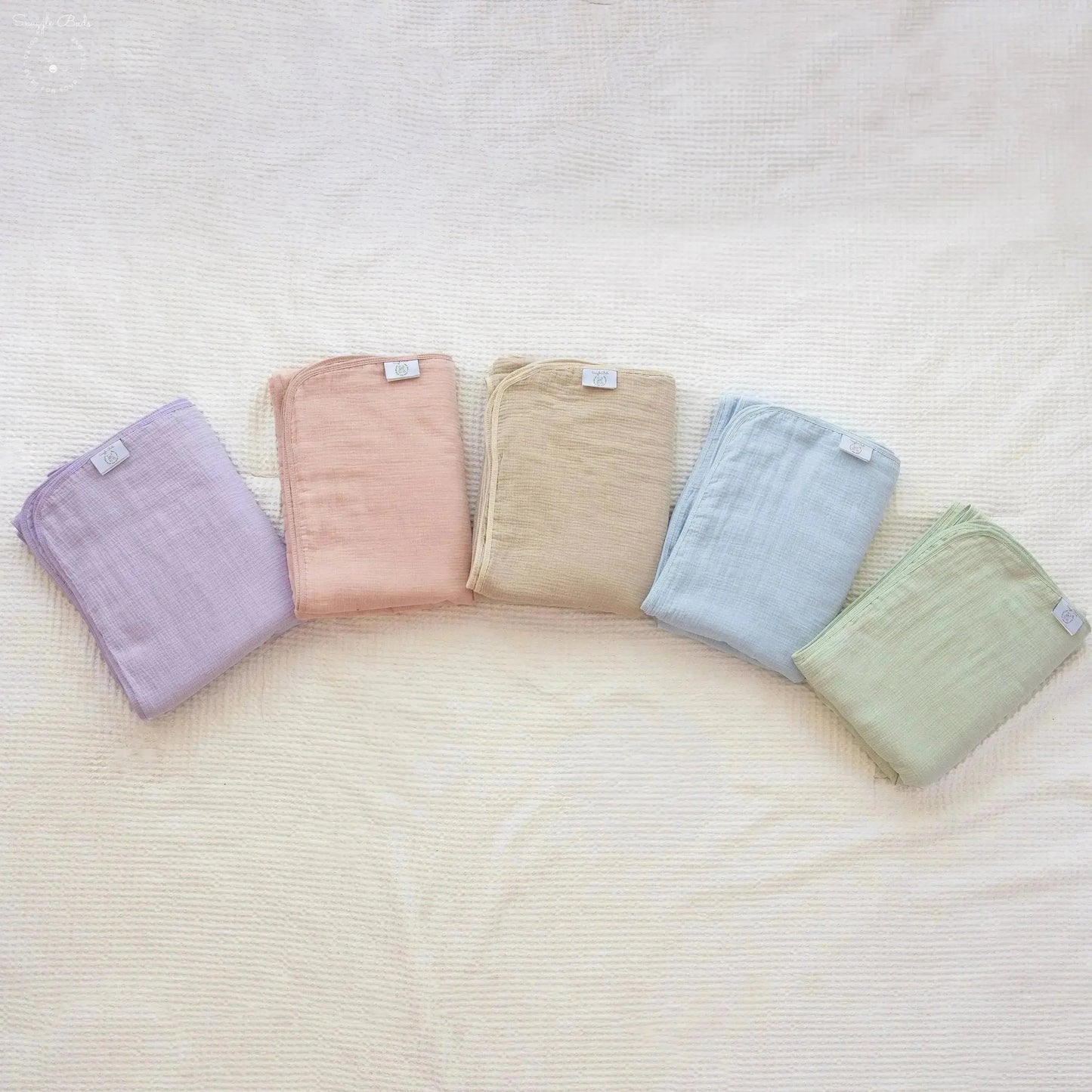 100% Muslin Cotton Blanket β Sage Green Solid (Available in Two Sizes) Snuggle Buds