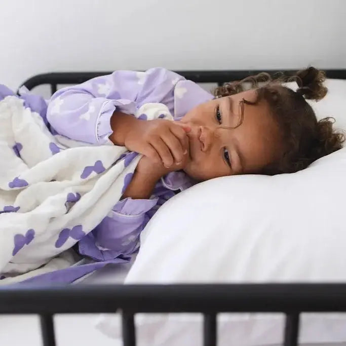NEW - Lilac Flutter – 100% Muslin Cotton Baby Blanket Quilt for Newborns & Toddlers Snuggle Buds