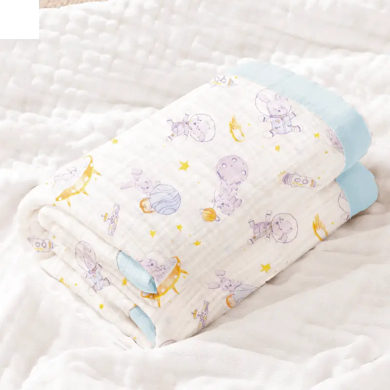 Hoppy Cosmic Adventures Muslin Baby Blanket ๐๐ My Store
