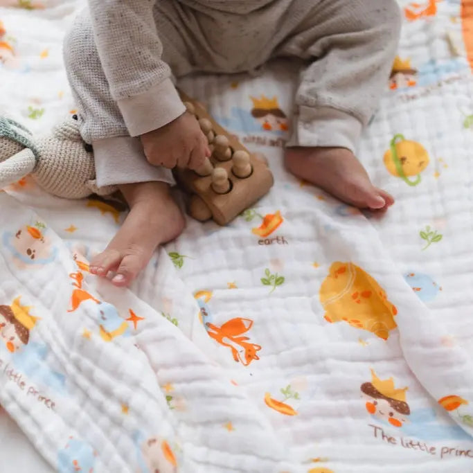 Little Prince Muslin Baby Blanket 👑✨ My Store