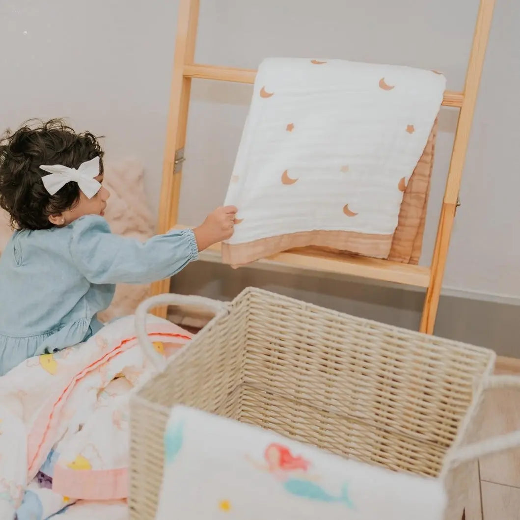 Moonlit Dreams Muslin Baby Blanket 🌙 My Store