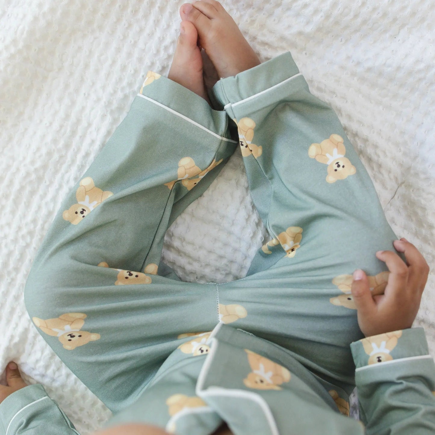 Teddy Bear Print - Cotton Pajamas for Toddlers & Kids (12M–4Y) Snuggle Buds