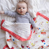 Vroom Vroom 100% Muslin Cotton Baby Blanket 🚗✨ - Snuggle Buds