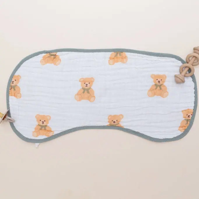 Bear Hug 3-Pack Muslin Bib & Burp Cloth Set Snuggle Buds
