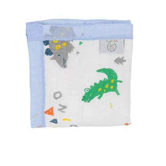 Cotton Muslin Baby Quilt - Dino Dreams My Store