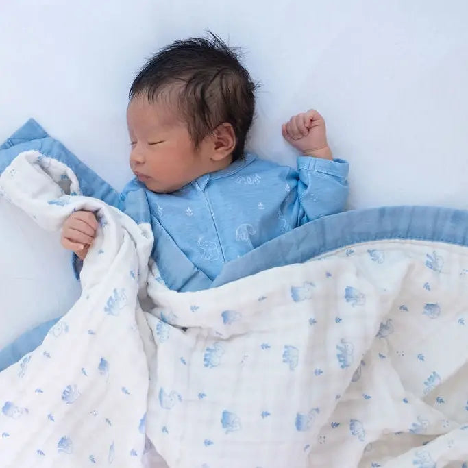 Cotton Muslin Baby Quilt - Tiny Trunks My Store