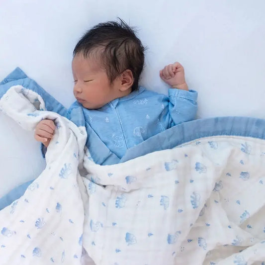 Cotton Muslin Baby Quilt - Tiny Trunks My Store