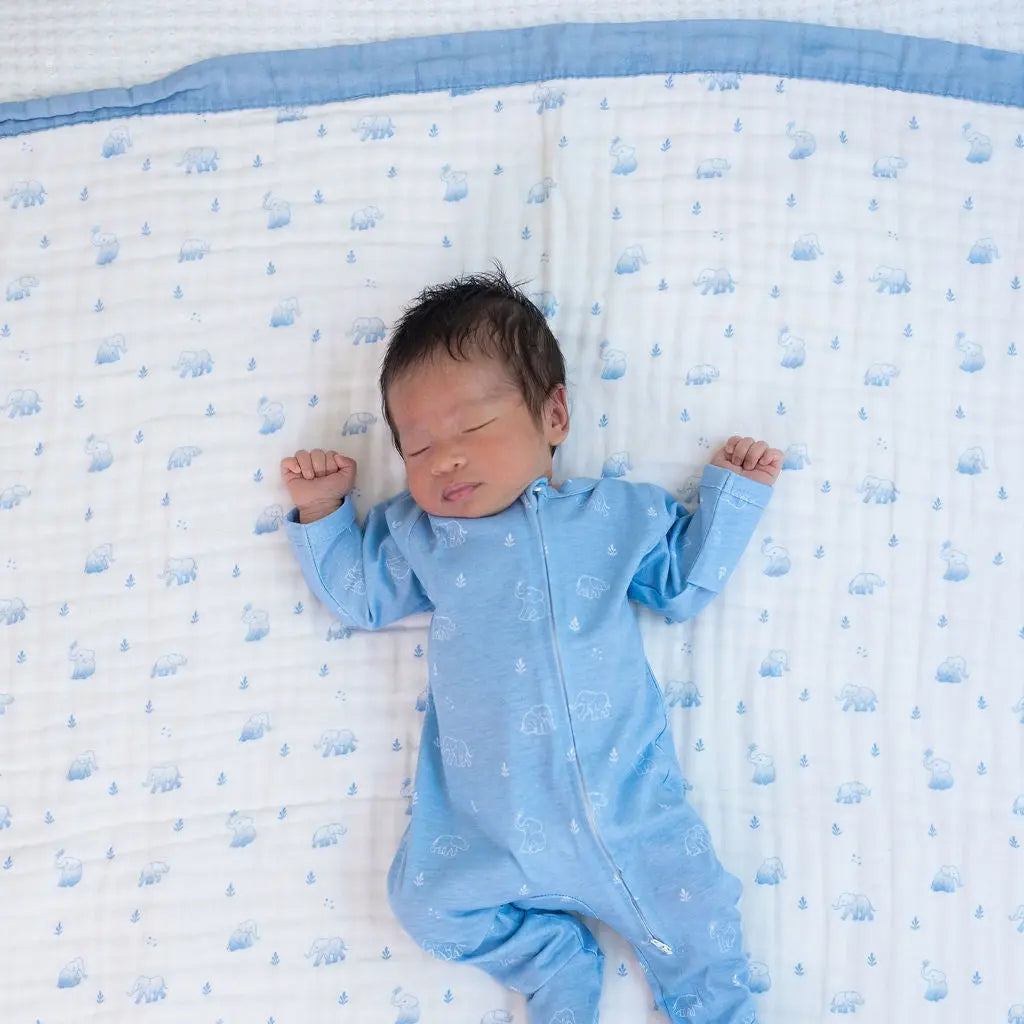 Cotton Muslin Baby Quilt - Tiny Trunks My Store