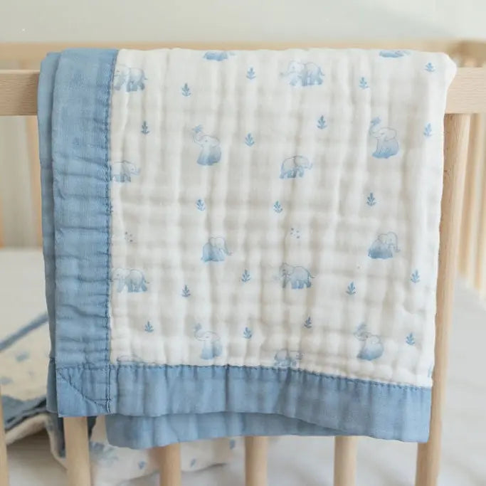 Cotton Muslin Baby Quilt - Tiny Trunks My Store