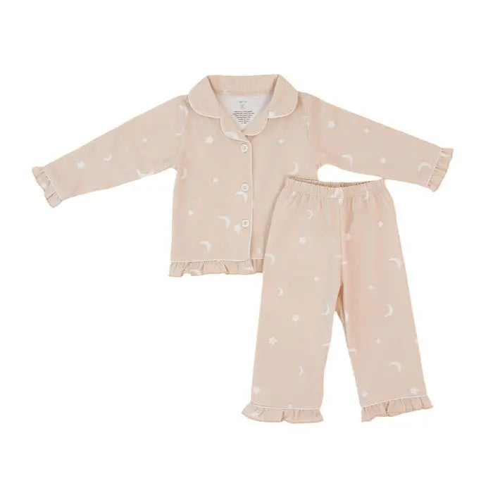 Cotton Stretch Pajamas – Moonlit Dreams Night Sky Print for Toddlers & Kids (12M–4Y)  Snuggle Buds