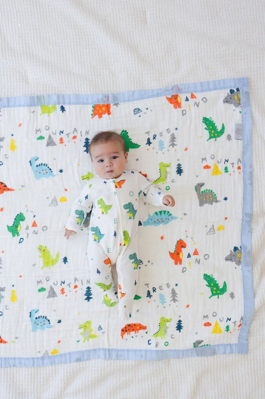 Dino Blanket + Dino Dreams PJs Bundle Snuggle Buds