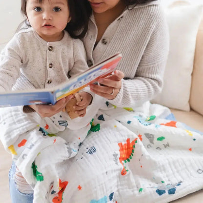 Dinosaur Dreams Muslin Baby Blanket 🦕✨ My Store