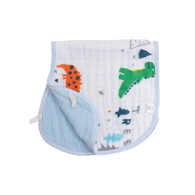 Dino Dreams 3-Pack Muslin Bib & Burp Cloth Set Snuggle Buds