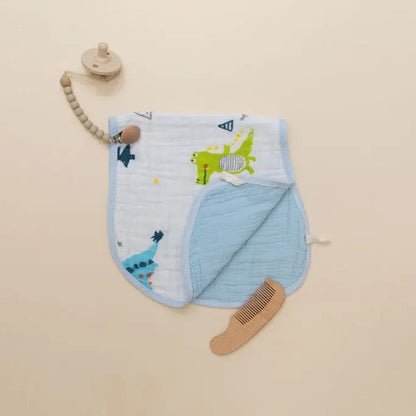 Dino Dreams 3-Pack Muslin Bib & Burp Cloth Set Snuggle Buds