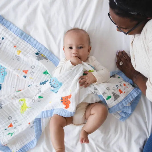 Dinosaur Dreams Muslin Baby Blanket 🦕✨ My Store