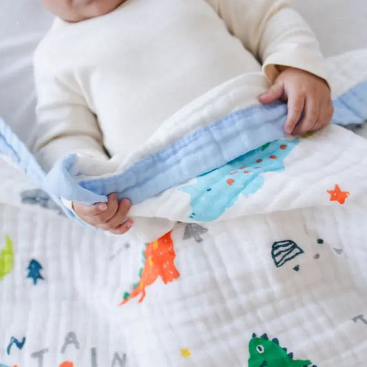 Dinosaur Dreams Muslin Baby Blanket 🦕✨ My Store