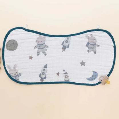 Hoppy Cosmic Muslin Bib & Burp Cloth Set Snuggle Buds