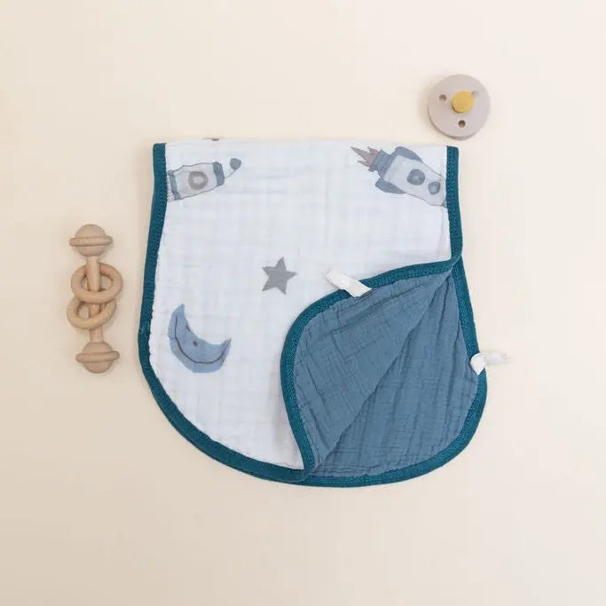 Hoppy Cosmic Muslin Bib & Burp Cloth Set Snuggle Buds