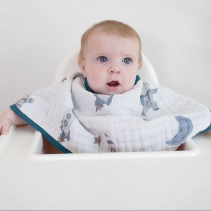 Hoppy Cosmic Muslin Bib & Burp Cloth Set Snuggle Buds
