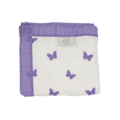 Lilac Flutter – 100% Muslin Cotton Baby Blanket Quilt for Newborns & Toddlers  Snuggle Buds