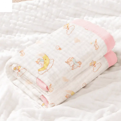 muslin baby blanket pink