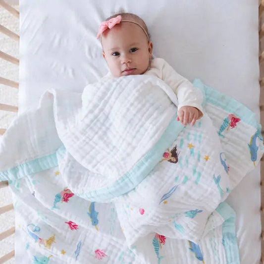 Magical Mermaid Muslin Baby Blanket 🧜‍♀️✨ My Store