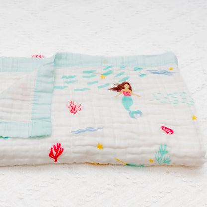Magical Mermaid Muslin Baby Blanket 🧜‍♀️✨ My Store