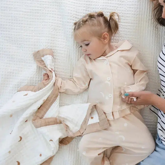 Moonlit Blanket + Ruffled Moonlit PJs Bundle Snuggle Buds