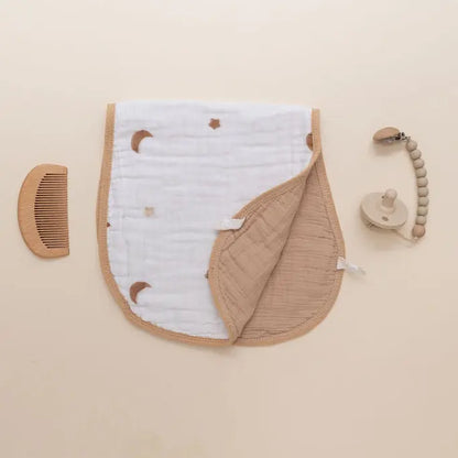 Moonlit Dreams 3-Pack Muslin Bib & Burp Cloth Set Snuggle Buds