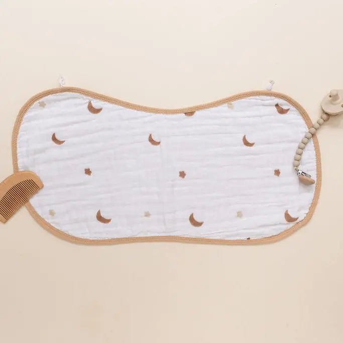 Moonlit Dreams 3-Pack Muslin Bib & Burp Cloth Set Snuggle Buds