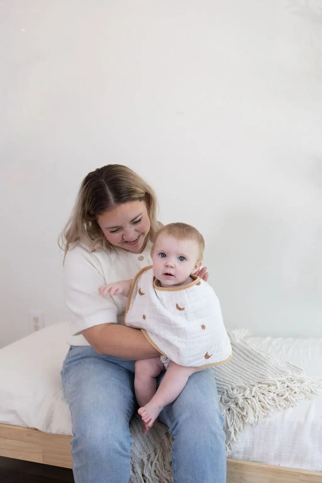 Moonlit Dreams 3-Pack Muslin Bib & Burp Cloth Set Snuggle Buds