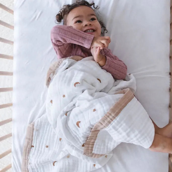 Moonlit Dreams Muslin Baby Blanket 🌙 My Store