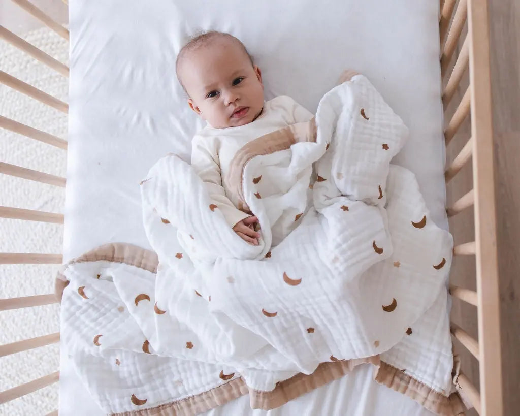 Moonlit Dreams Muslin Baby Blanket 🌙 My Store