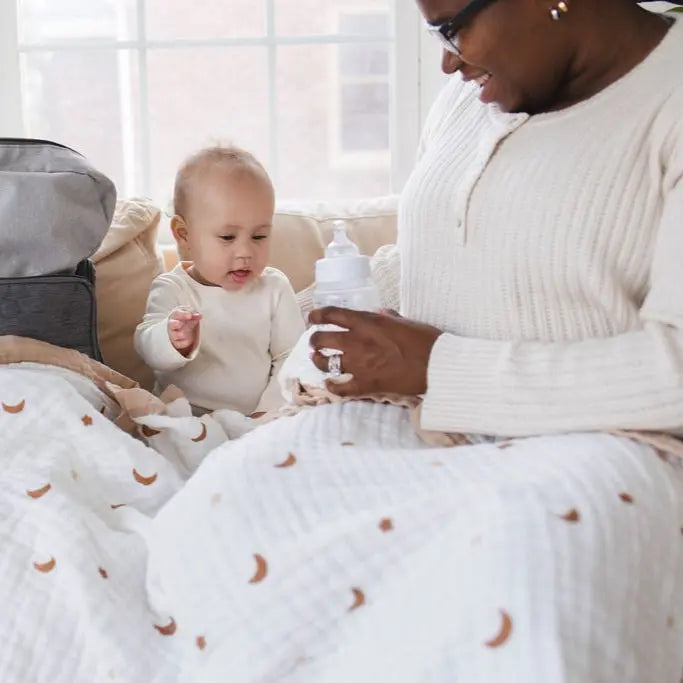 Moonlit Dreams Muslin Baby Blanket 🌙 My Store
