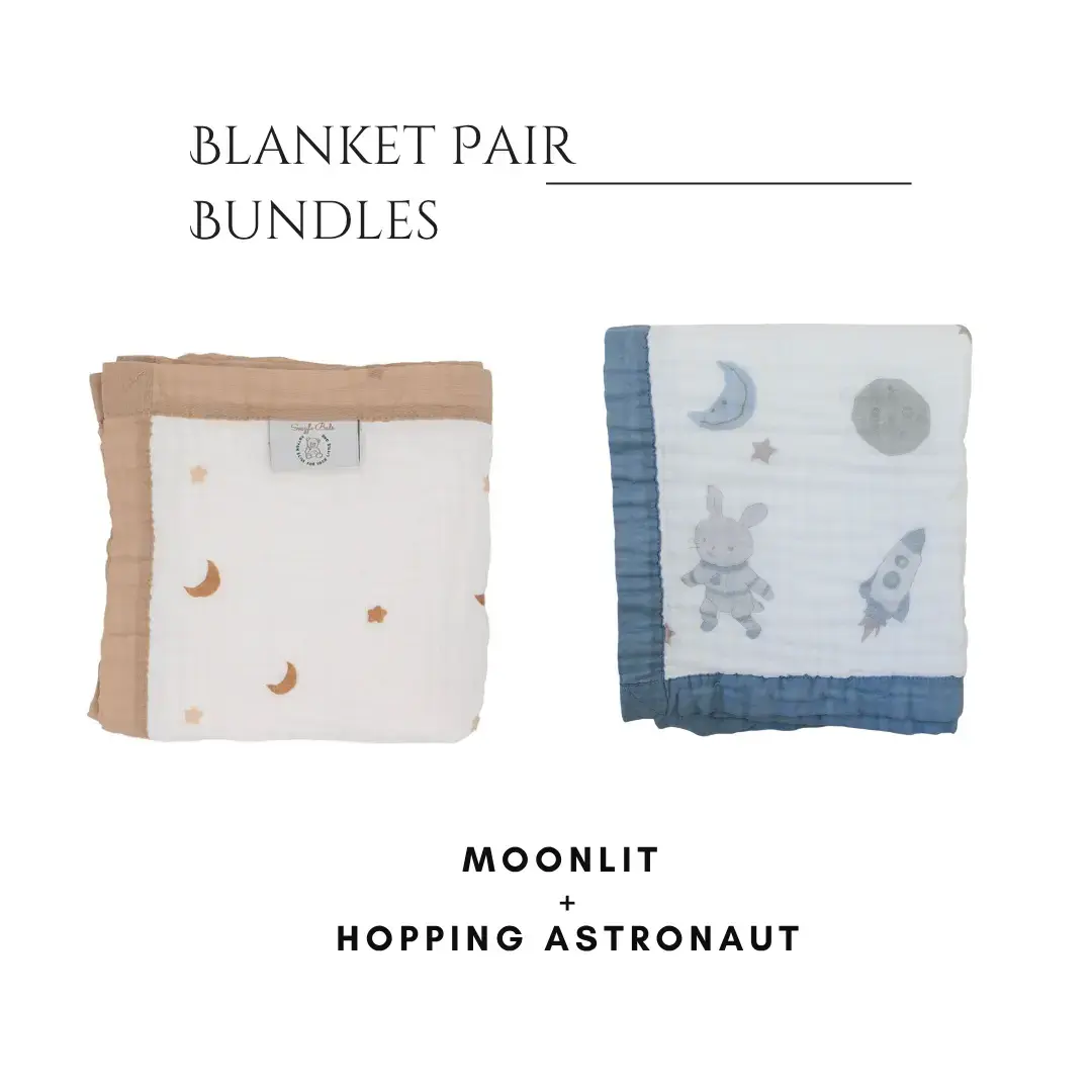 Moonlit + Hopping Astronaut Blanket Bundle Snuggle Buds