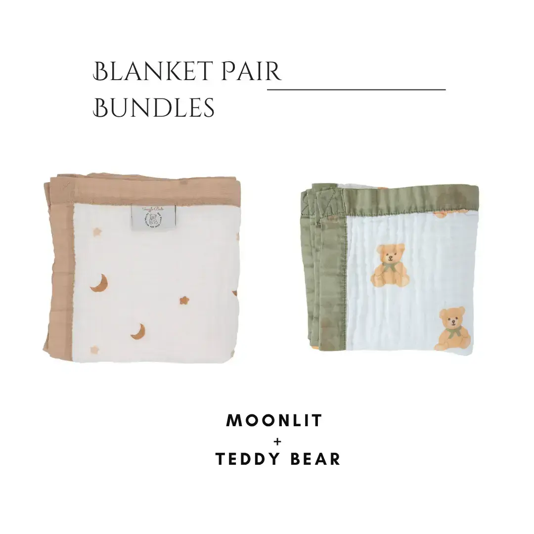 Moonlit + Teddy Bear Blanket Bundle Snuggle Buds