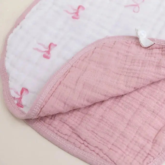 Pretty in Bows 3-Pack Muslin Bib & Burp Cloth Set  Snuggle Buds
