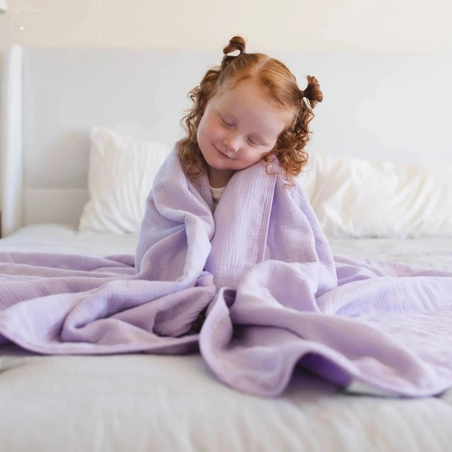 100% Muslin Cotton Blanket – Lavender Solid (Available in Two Sizes) Snuggle Buds