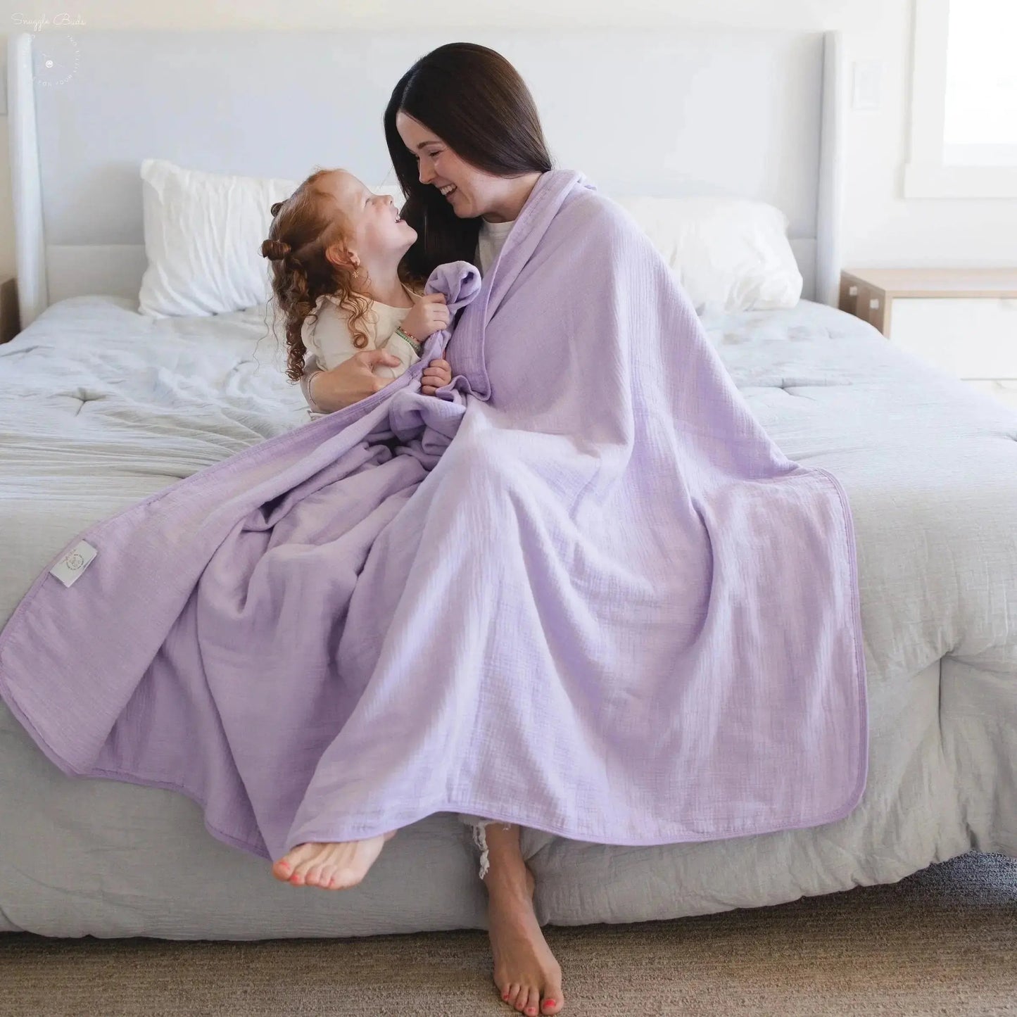 100% Muslin Cotton Blanket – Lavender Solid (Available in Two Sizes) Snuggle Buds