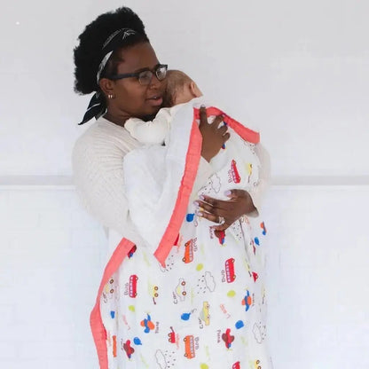 Vroom Vroom Muslin Baby Blanket 🚗✨ My Store