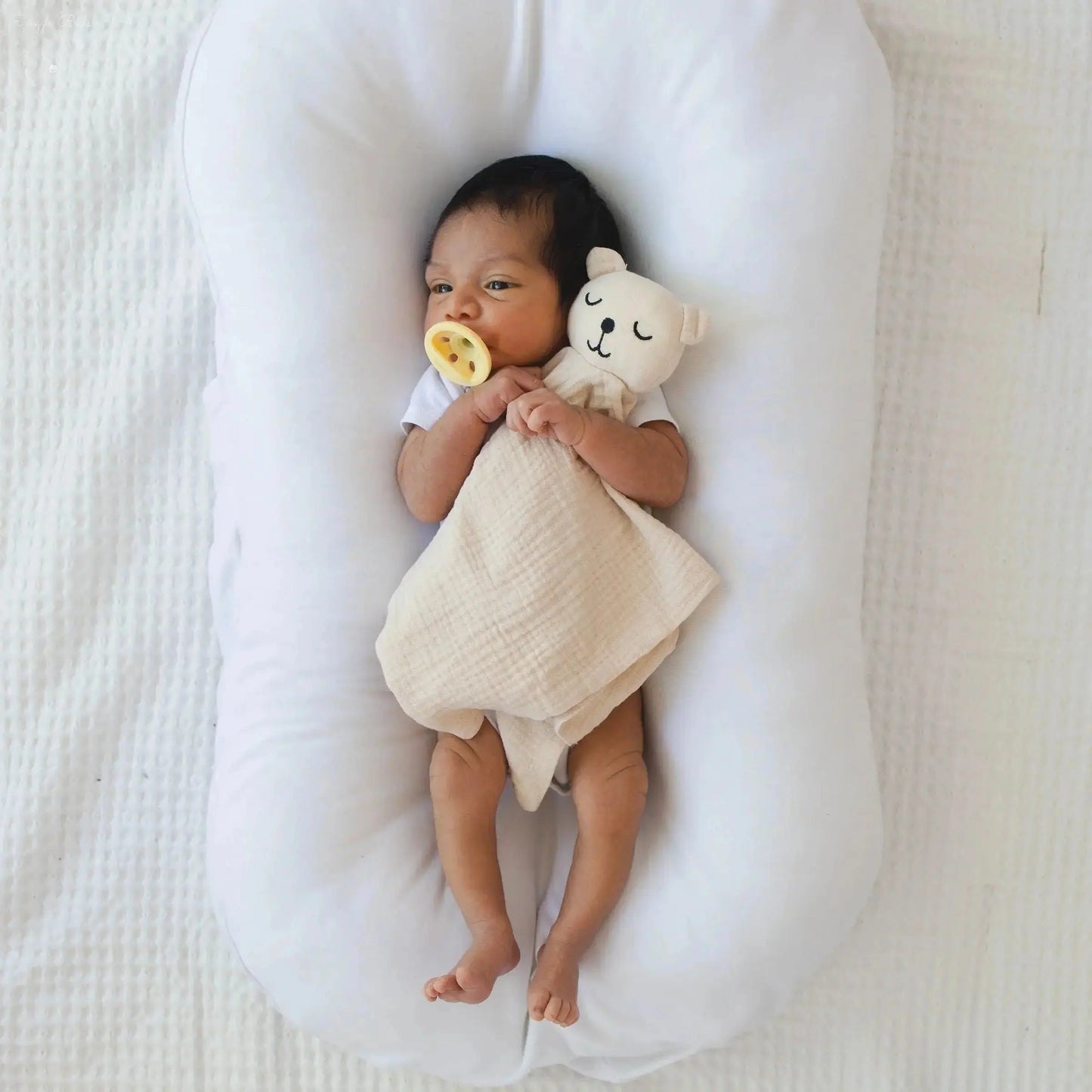 100% Muslin Cotton Comfort Blanket (Lovey) – Light Sand, Ivory & Sage  Snuggle Buds