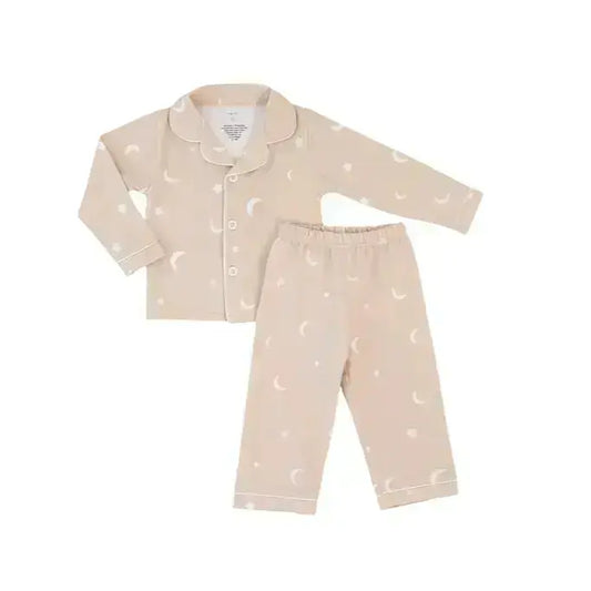 Cotton Stretch Pajamas – Moonlit Dreams Night Sky Print for Toddlers & Kids (12M–4Y)  Snuggle Buds