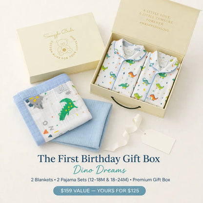 The First Birthday Gift Box – Dino Dreams Snuggle Buds