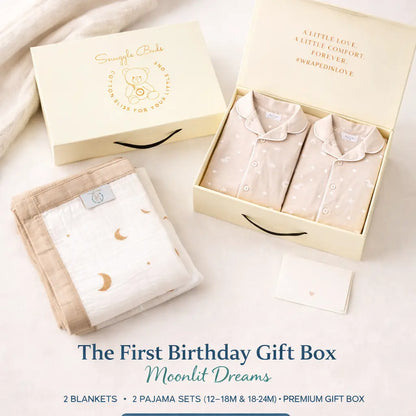 The First Birthday Gift Box – Moonlit Dreams Snuggle Buds