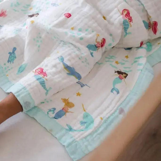 Magical Mermaid Muslin Baby Blanket 🧜‍♀️✨ My Store
