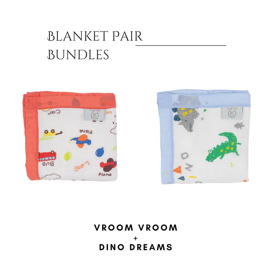 Vroom Vroom + Dino Dreams Blanket Bundle  Snuggle Buds