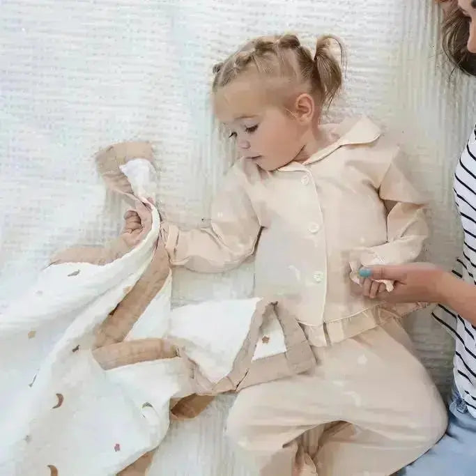 Cotton Stretch Pajamas – Moonlit Dreams Night Sky Print for Toddlers & Kids (12M–4Y)  Snuggle Buds